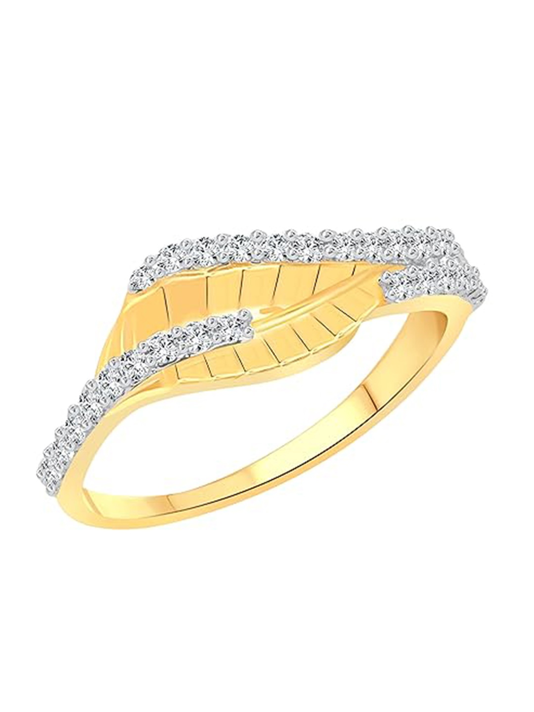 

Vighnaharta Gold-Plated CZ-Studded Finger Ring