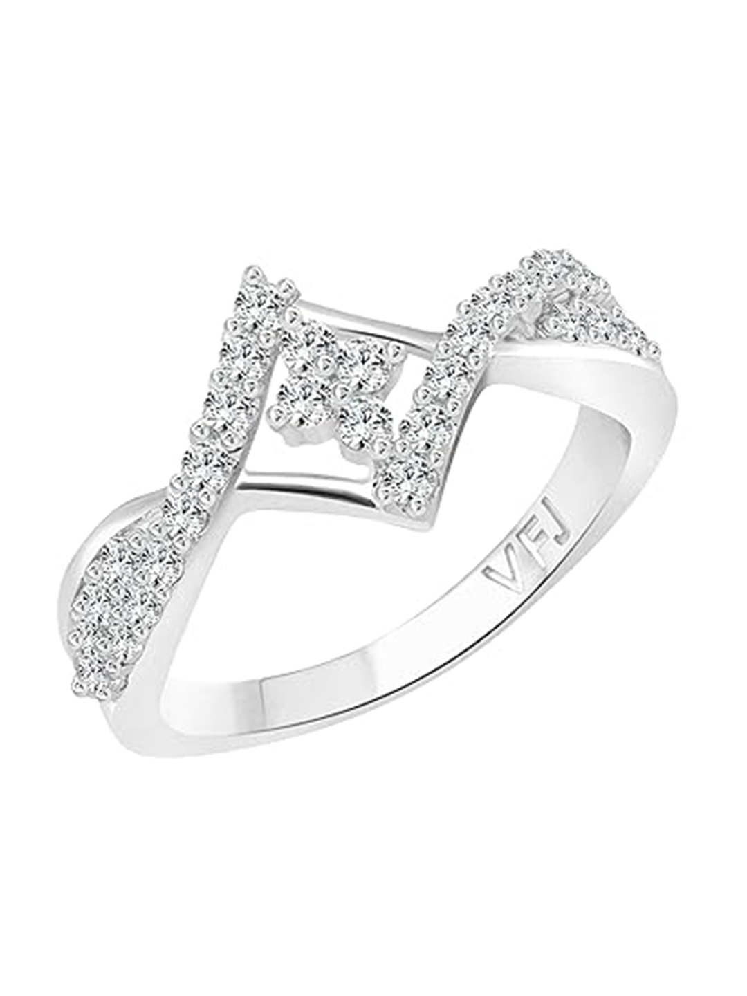 

Vighnaharta Rhodium Plated Finger Ring, Silver