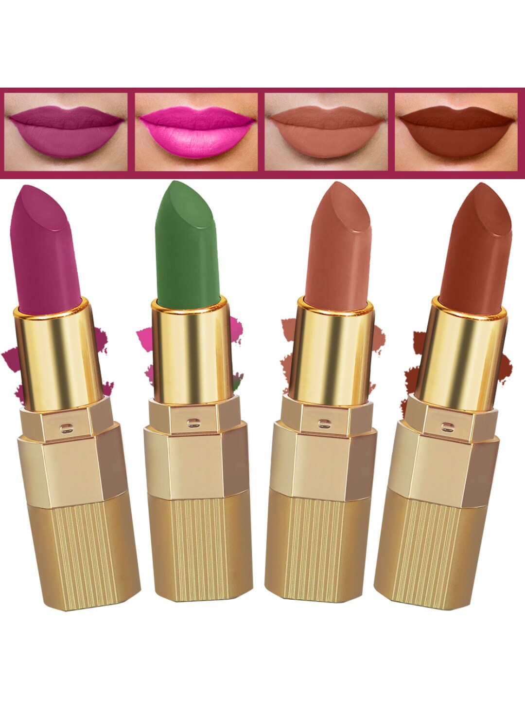 

FORFOR Xpression Set Of 4 Long Lasting Stick Matte Lipsticks- 306-301-302-305, Multi