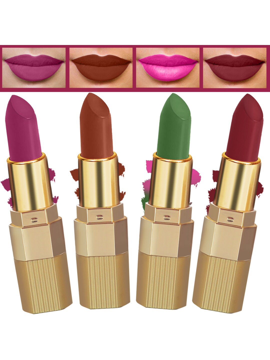 

FORFOR Xpression Set Of 4 Long Lasting Stick Matte Lipsticks- 301-302-304-305, Multi