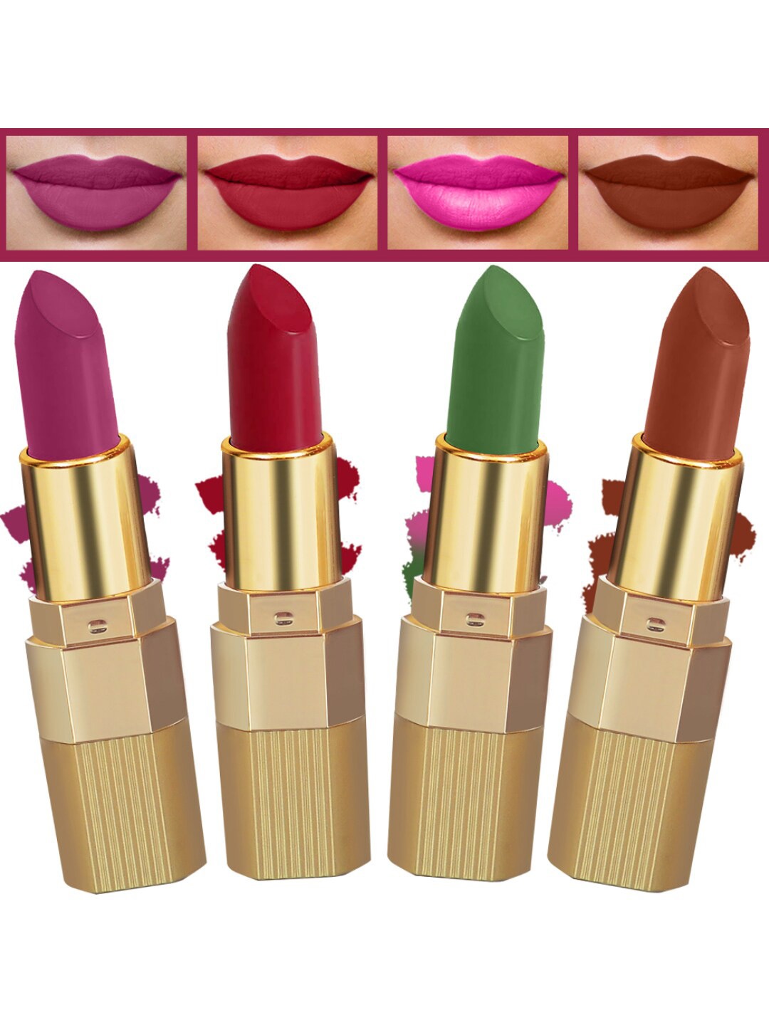 

FORFOR Xpression Set Of 4 Long Lasting Stick Matte Lipsticks- 301-302-303-305, Multi