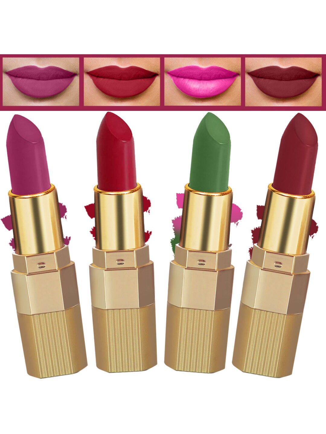 

FORFOR Xpression Set Of 4 Long Lasting Stick Matte Lipsticks- 302-303-304-305, Multi