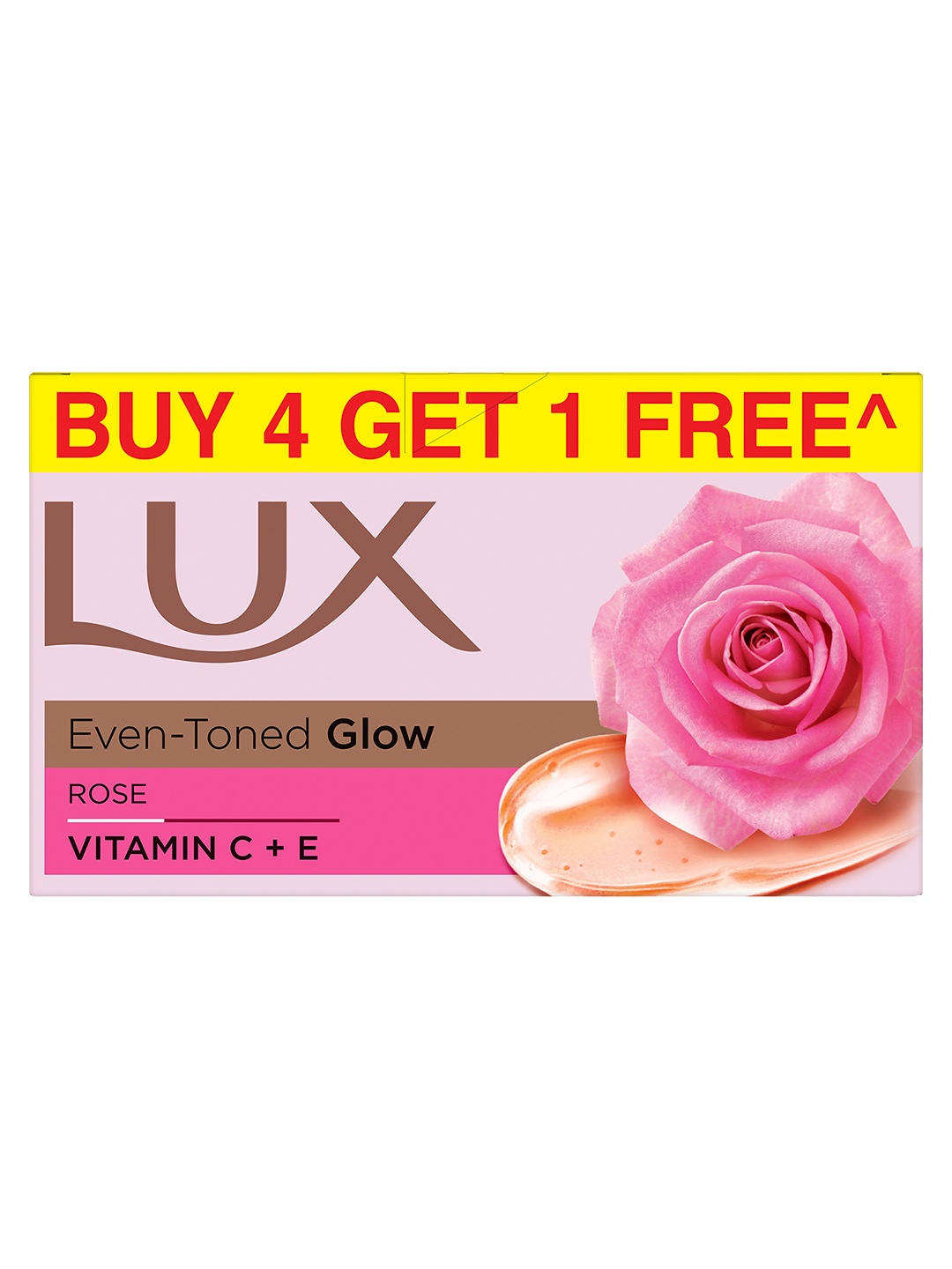 

LUX Set of 5 Even Toned Glow Rose Soap with Vitamin C & E - 150 g Each, Pink