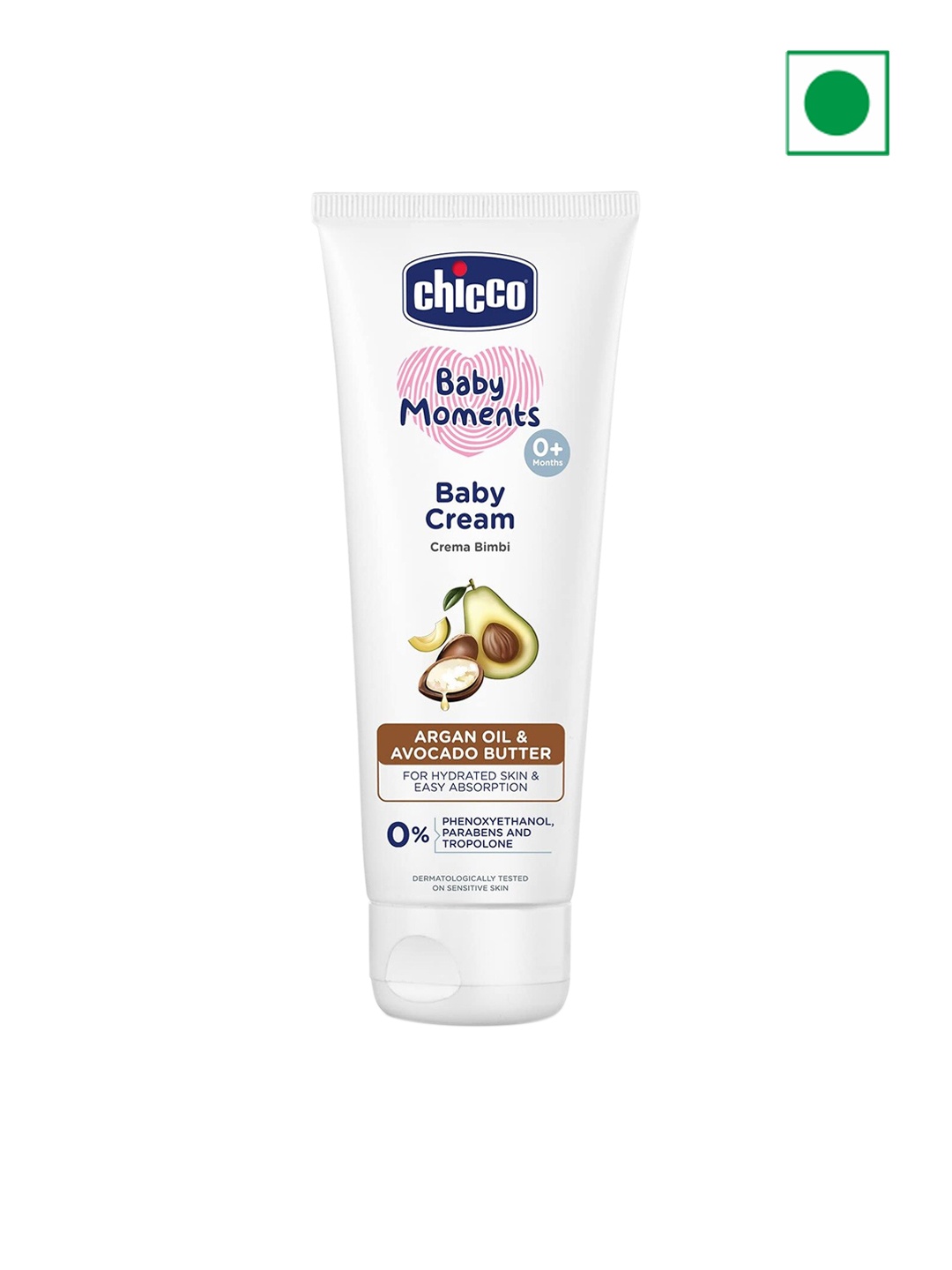 

Chicco Baby Moments Baby Cream Prevent Dryness Non-Sticky & Moisturizing - 100g, White