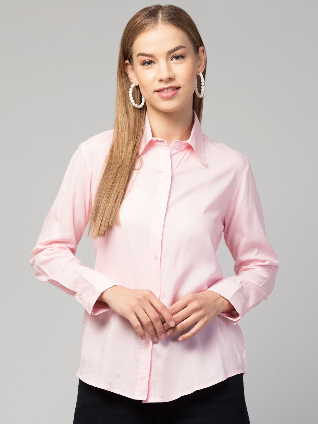 

Chemistry Spread Collar Formal Shirt, Pink