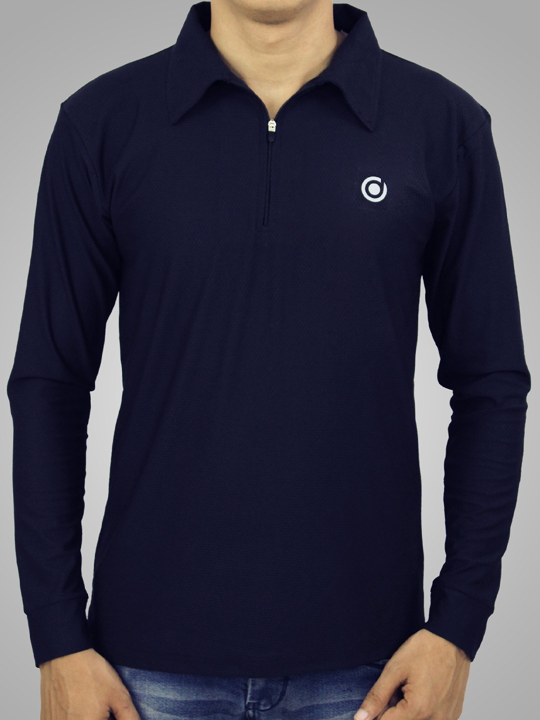 

Fasha Polo Collar T-Shirt, Navy blue