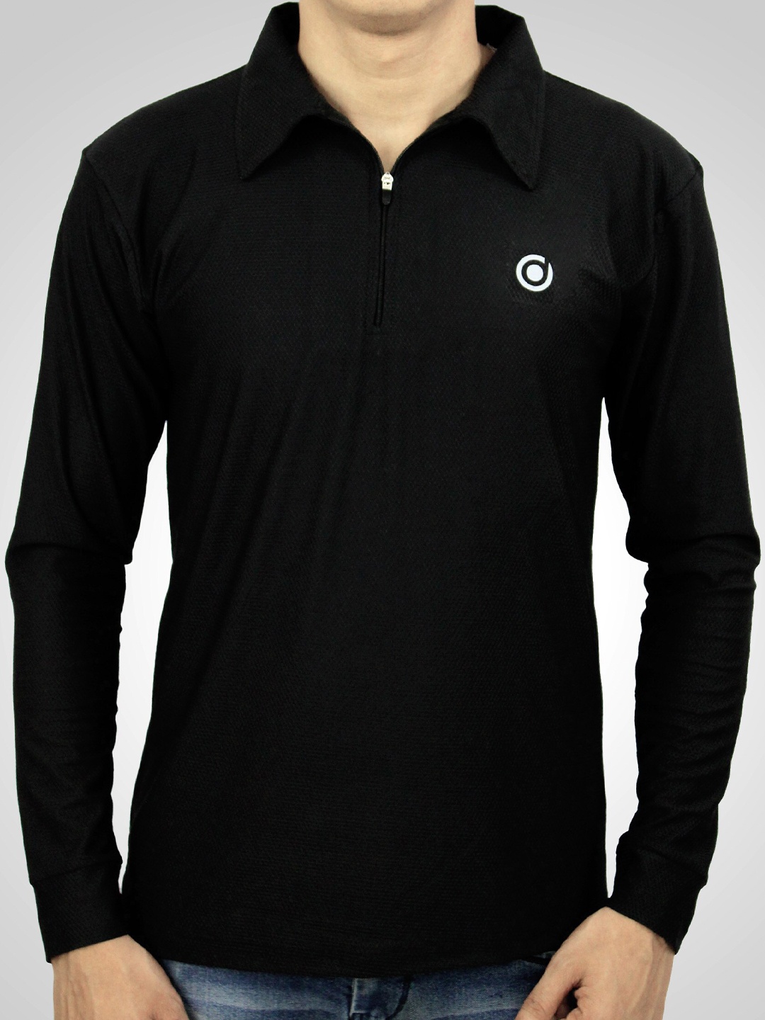 

Fasha Polo Collar Casual T-shirt, Black