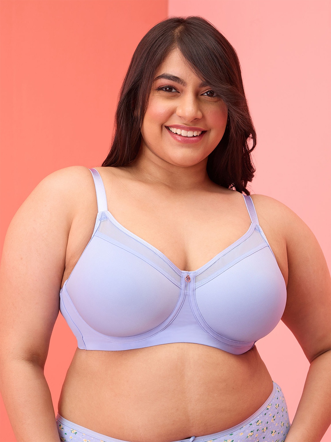 

Nykd Plus Size Heavily Padded 360 Degree Support Medium Coverage Everyday Bra, Blue