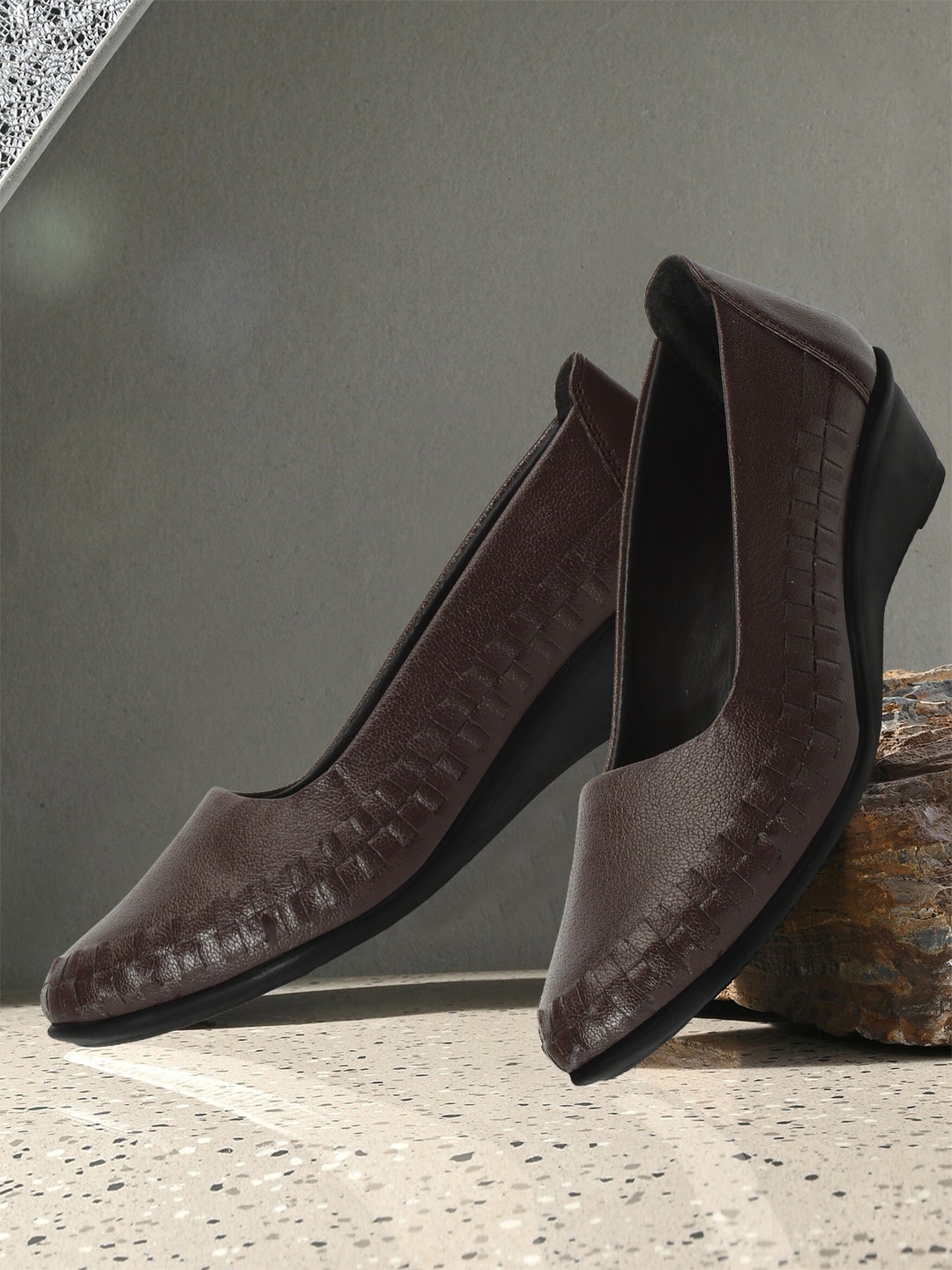 

FASHIMO Women Work Wedges, Brown