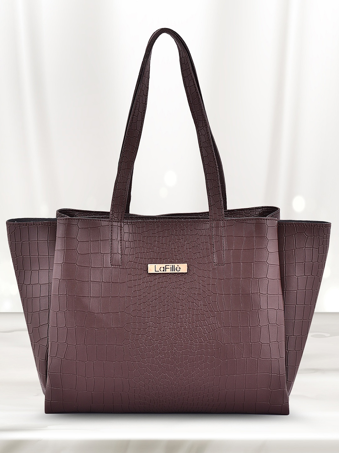 

LaFille Textured Shopper Shoulder Bag, Brown