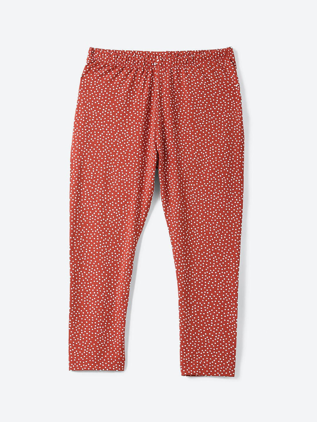 

2Bme Girls Printed Cotton Ankle-Length Leggings, Maroon