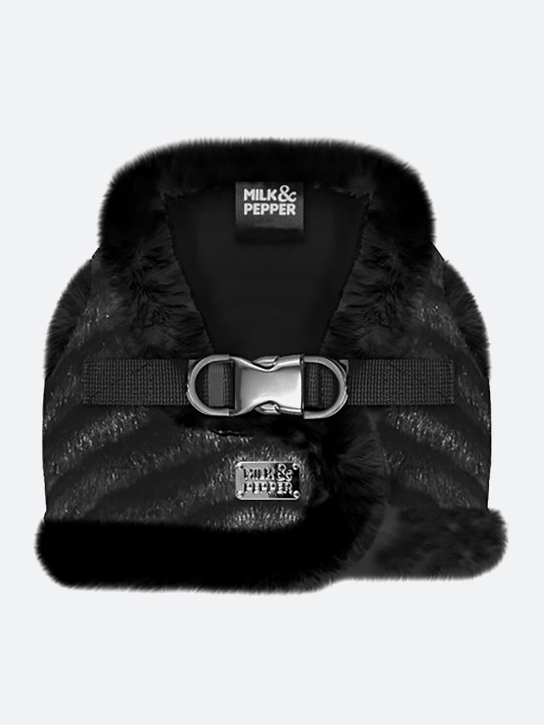 

Milk & Pepper Black Inga Dog Harness