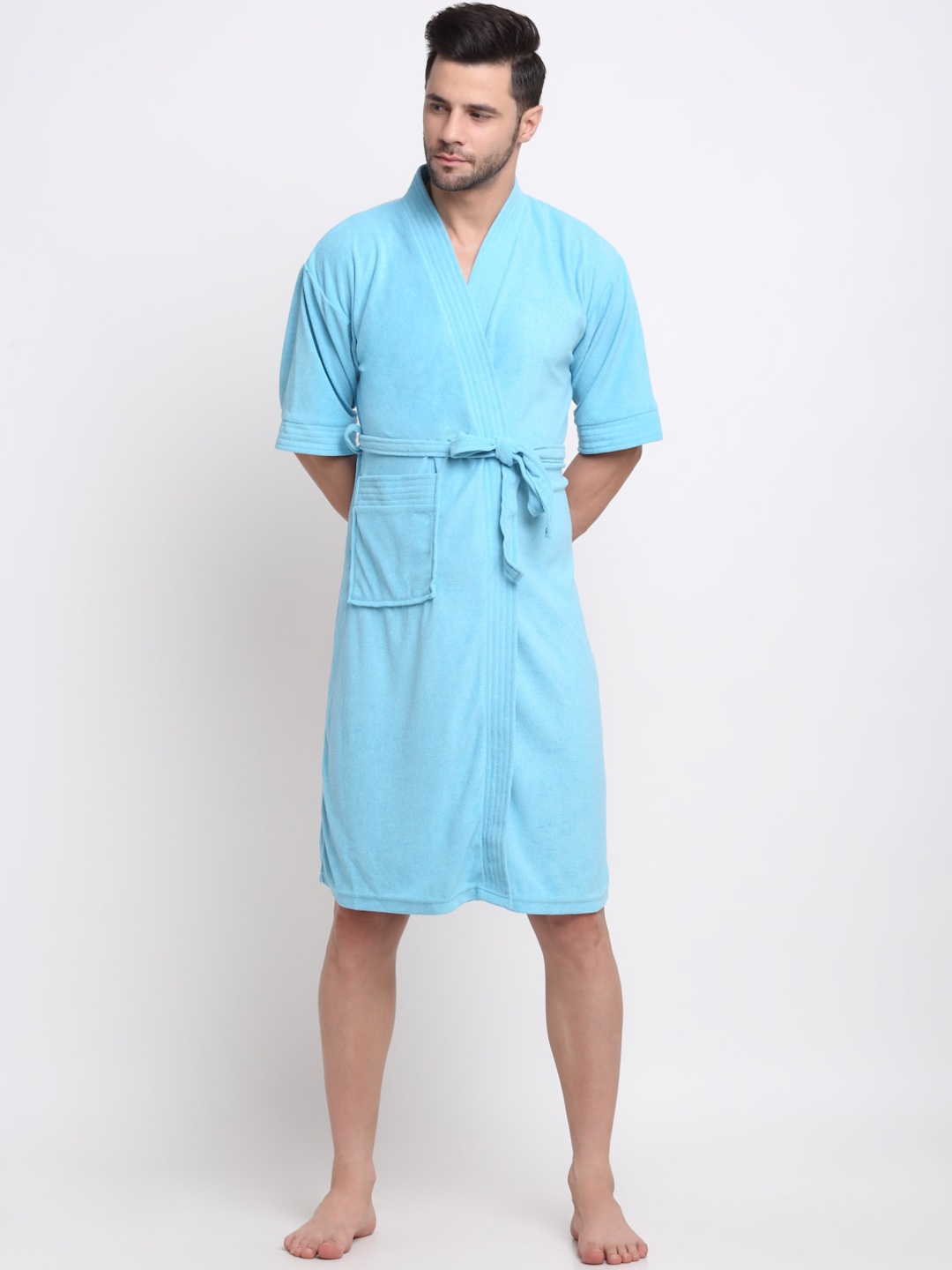 

Creeva Everyday Belted Terry Bathrobe, Blue