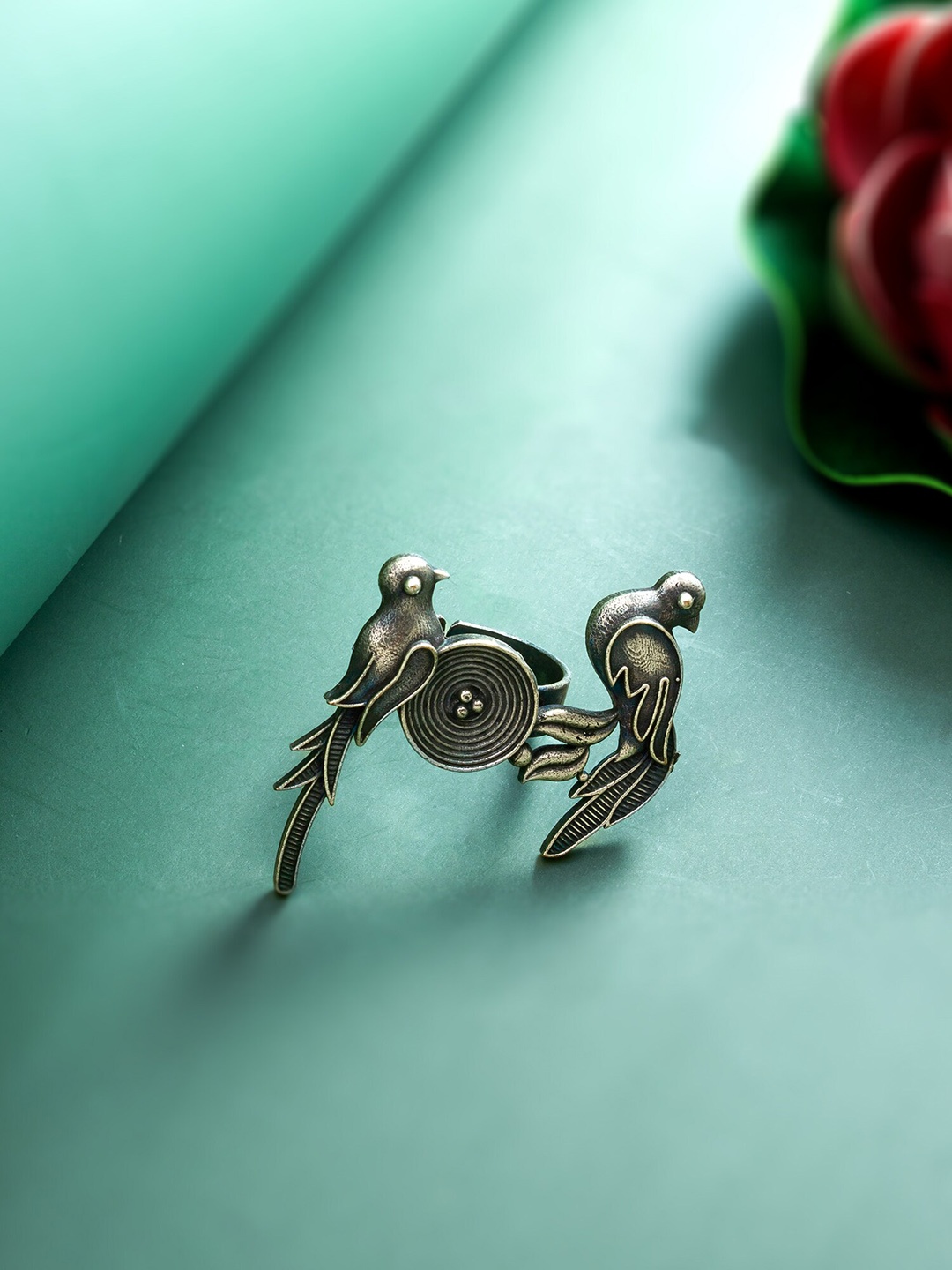 

aadita Silver-Plated Adjustable Finger Ring