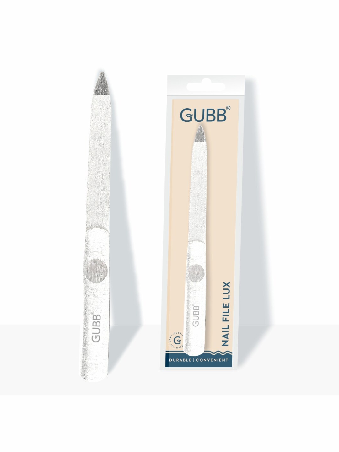 

GUBB Super Compact Stainless Steel Metal Nail Filer Lux - Silver
