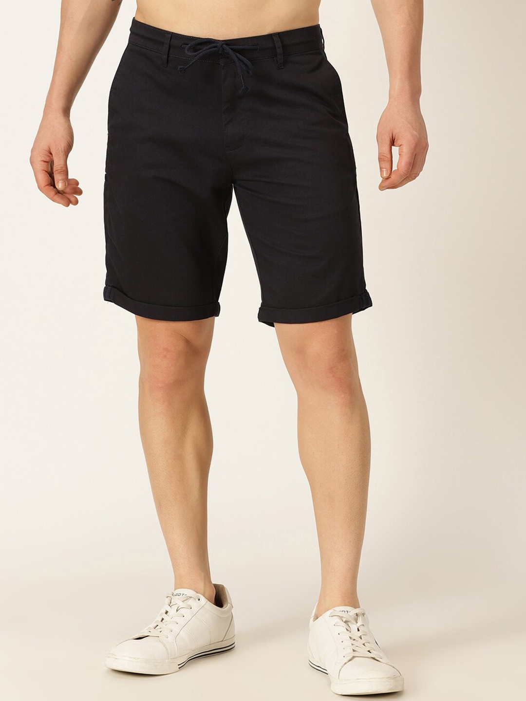 

Mast & Harbour Men Mid Rise Shorts, Black