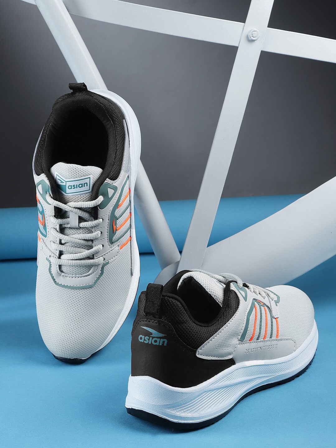 

ASIAN Men TURBO-05 Mesh Running Shoes, Grey
