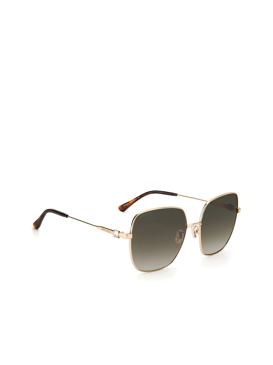

Jimmy Choo Women Square Sunglasses With UV Protected Lens 20424106J60HA, Brown
