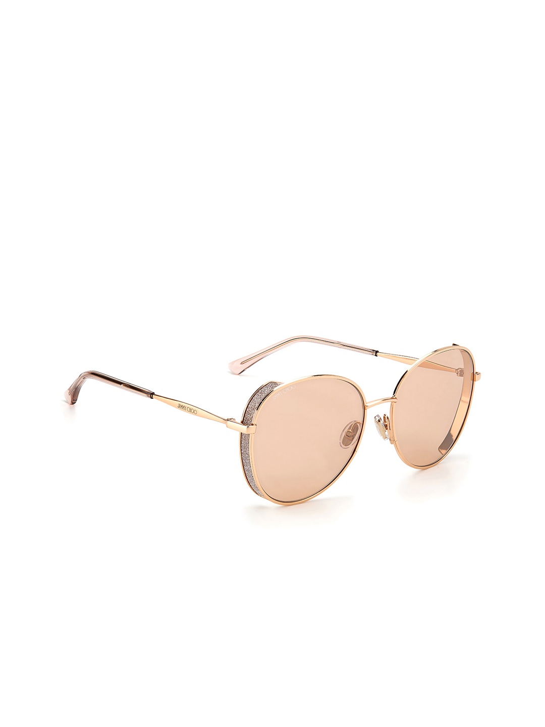 

Jimmy Choo Women Round Sunglasses With UV Protected Lens 203747DDB582S, Gold