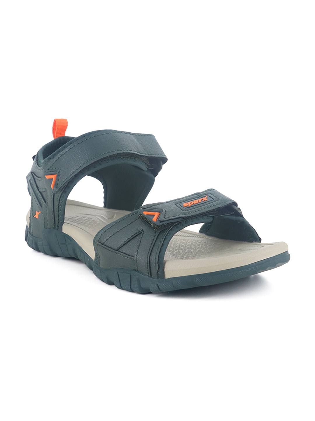 

Sparx Men Textured Velcro Sports Sandals, Green