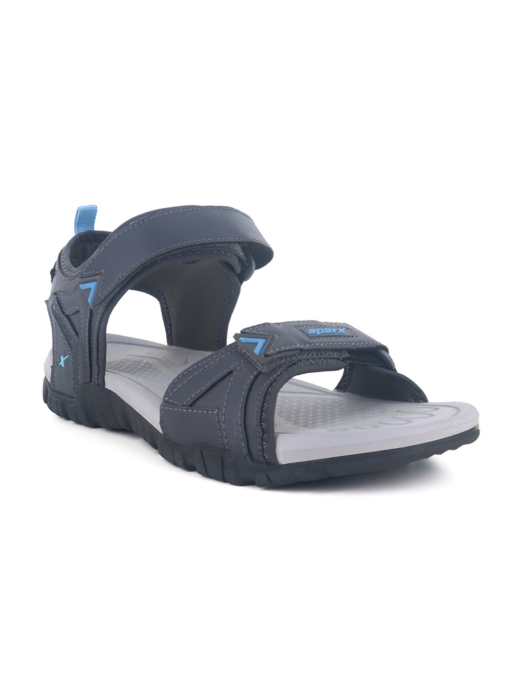 

Sparx Men Textured Velcro Sports Sandals, Grey