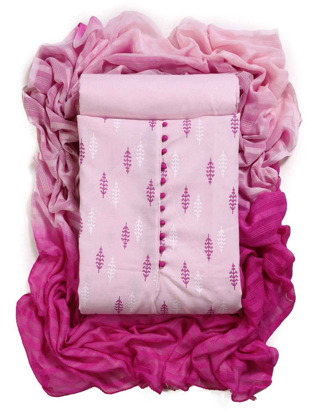 

Sun Fashion And Lifestyle Ethnic Motifs Printed Unstitched Dress Material, Pink