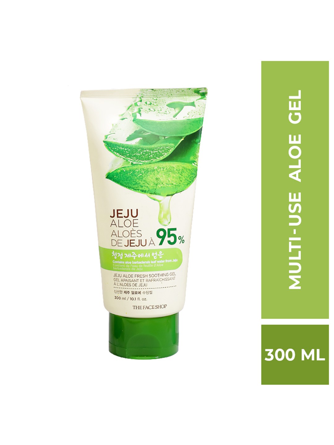 The Face Shop Unisex Jeju Aloe Fresh Soothing Gel 300 ml, Green