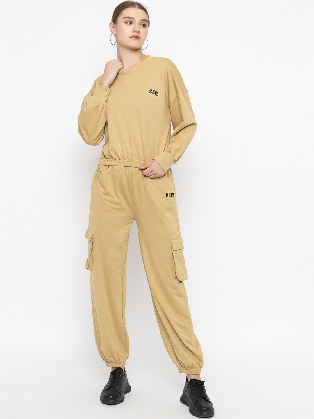 

KEPA Long Sleeves Top With Joggers, Camel brown