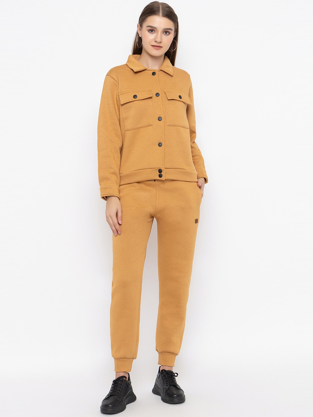 

KEPA Shirt Collar Jacket With Joggers, Camel brown