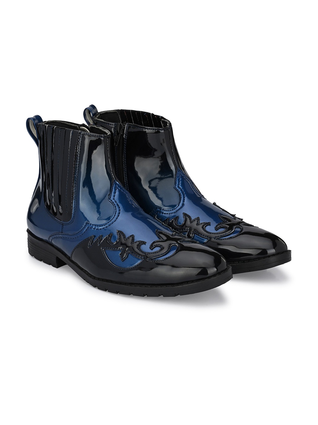 

Vellinto Men The-Taj Mid-Top Regular Boots, Blue