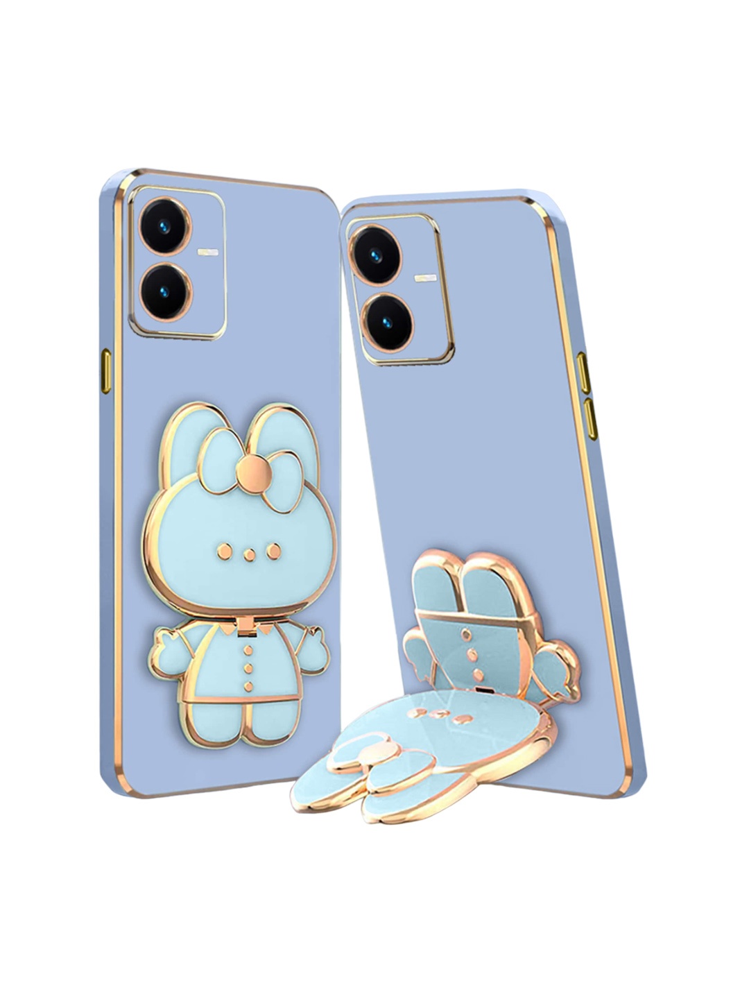 

Karwan Vivo Y22 3D Cat Back Case, Blue