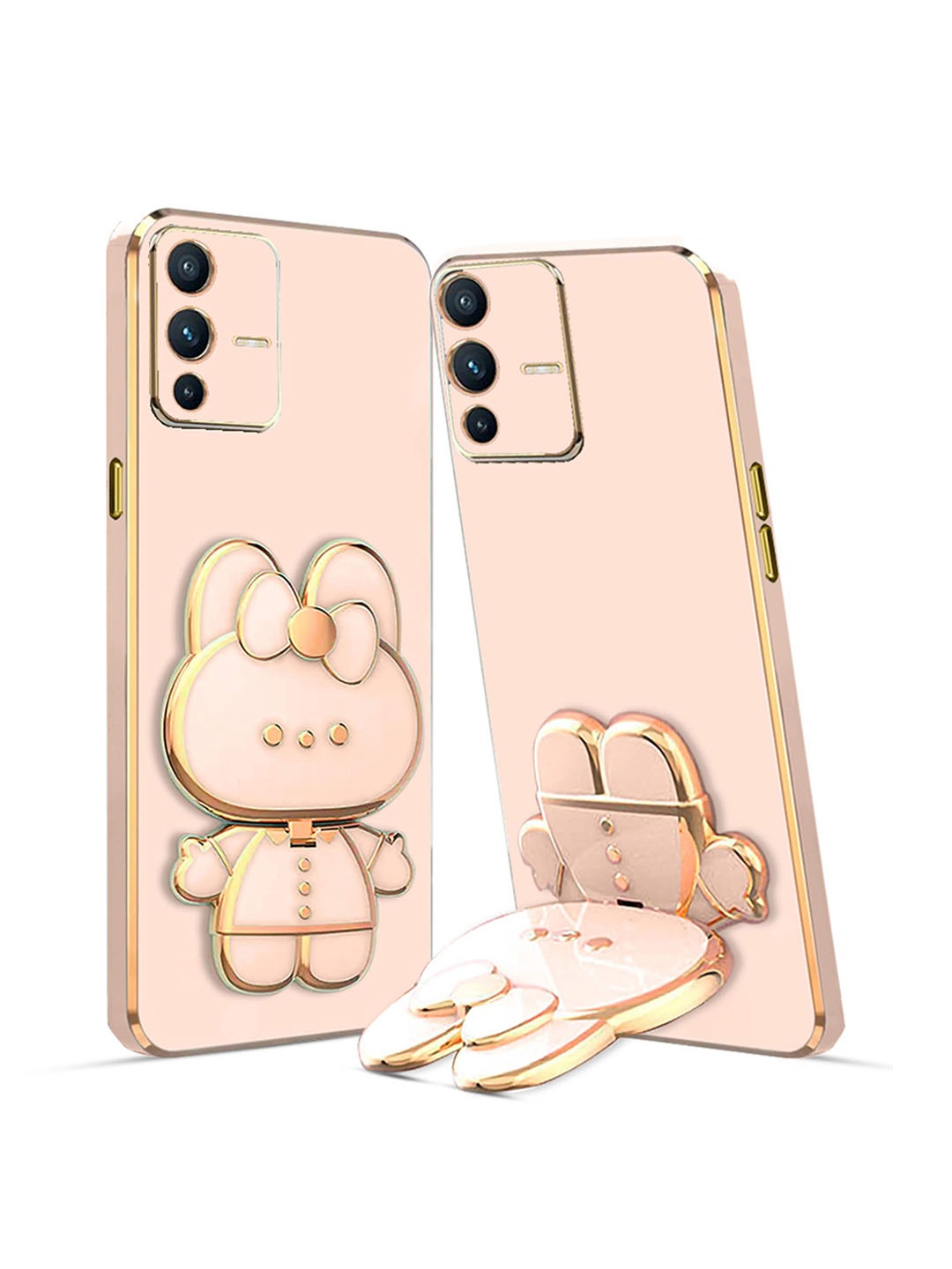 

Karwan Vivo V23 3D Cat Back Case, Pink