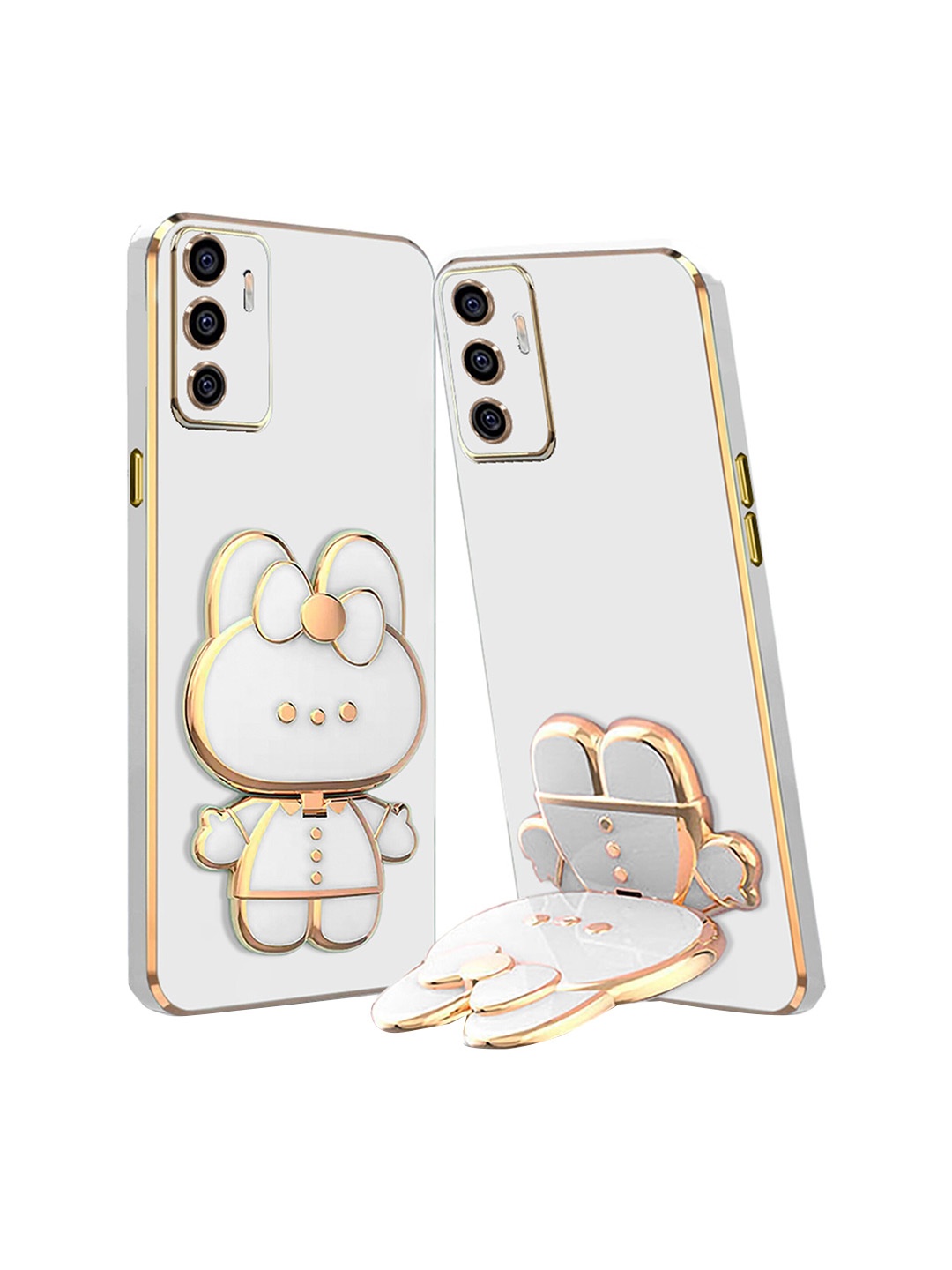 

Karwan Vivo Y75 3D Cat Back Case, White