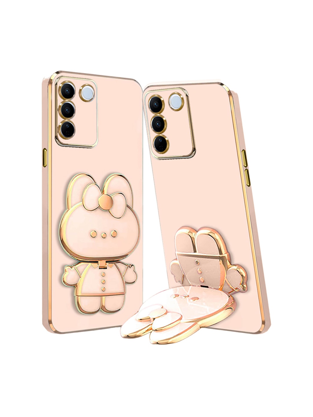 

Karwan Vivo V27 3D Cat Back Case, Pink