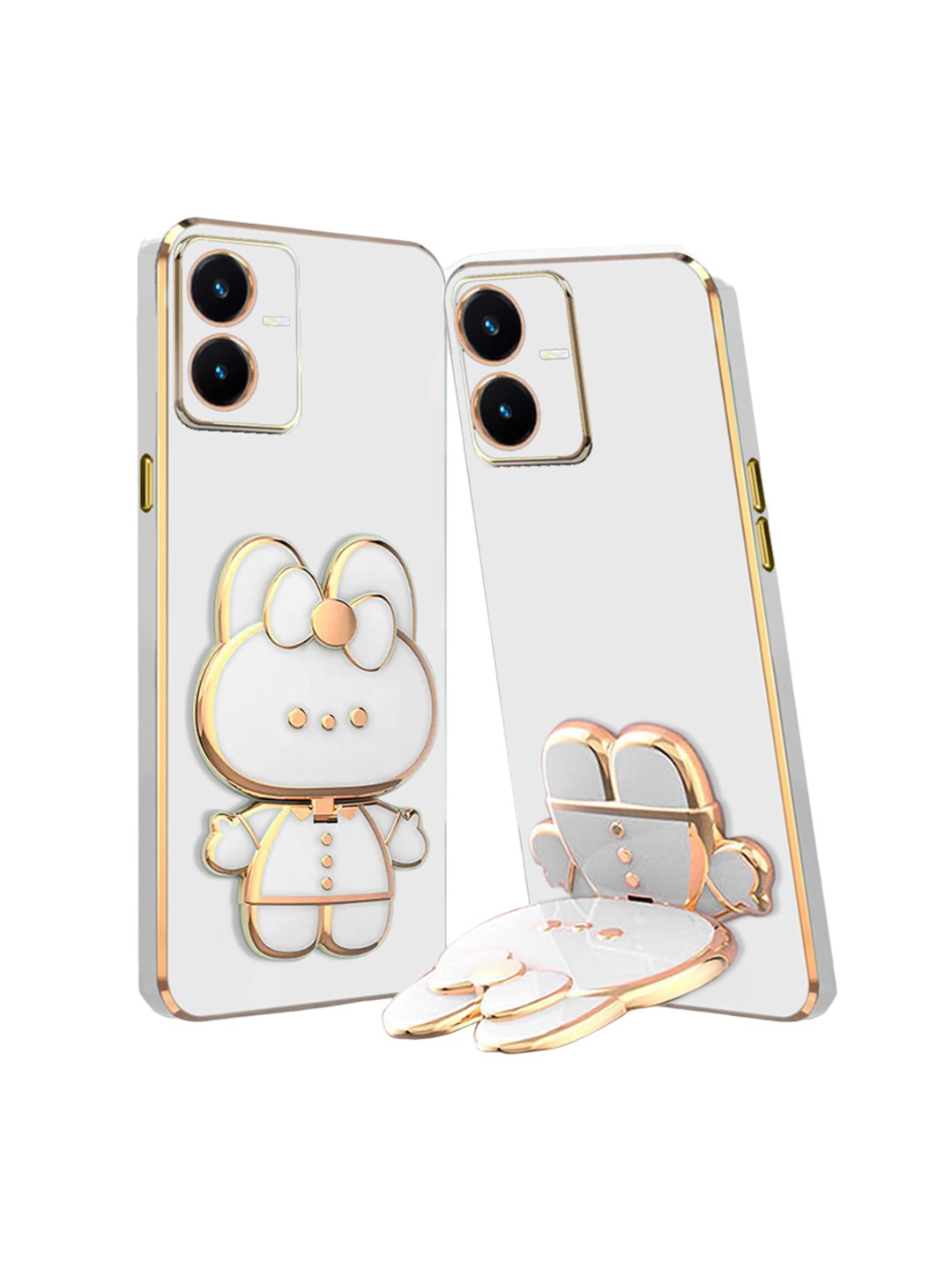 

Karwan Vivo Y22 3D Cat Back Case, White