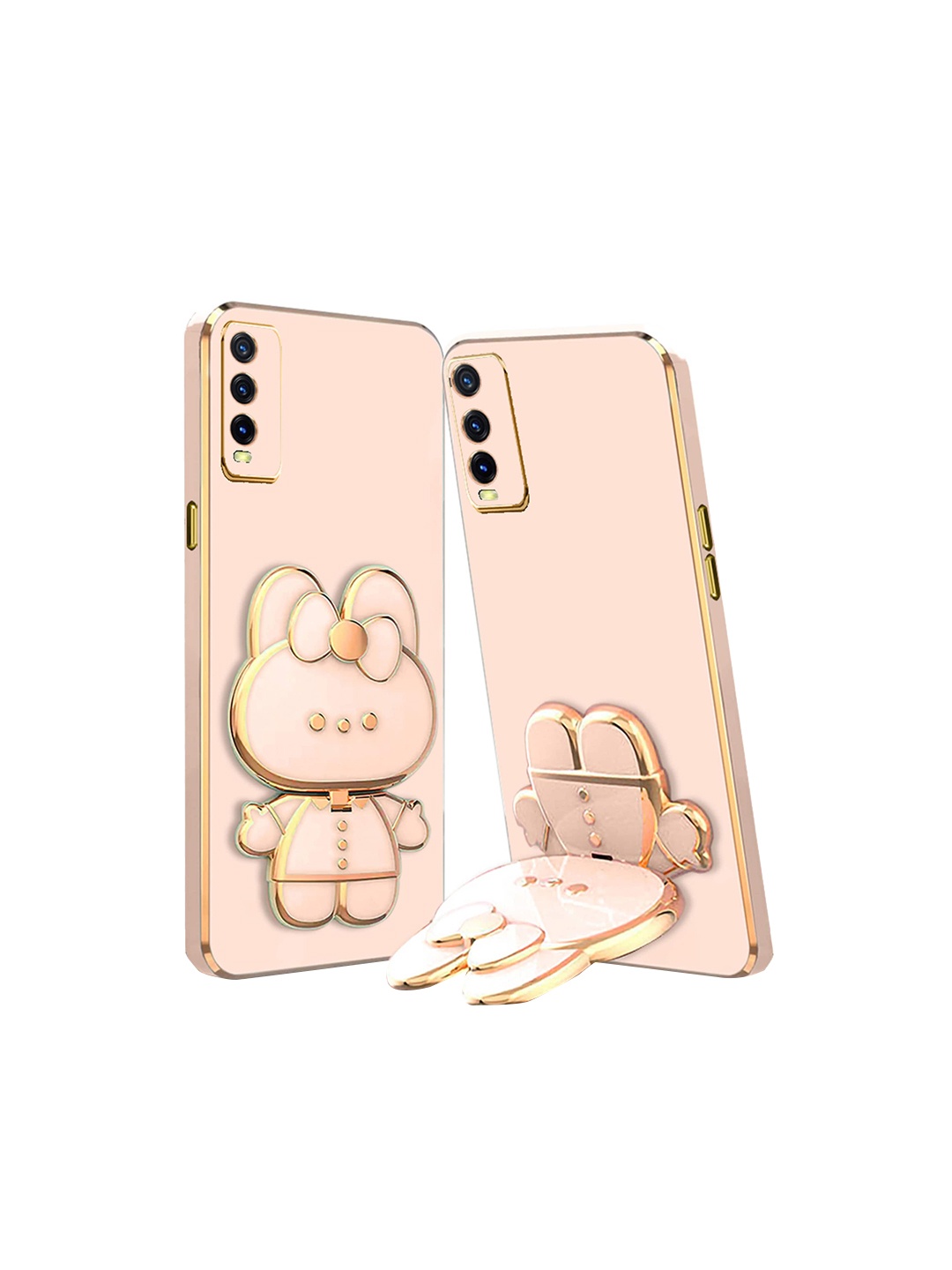 

Karwan Vivo Y20 3D Cat Back Case, Pink