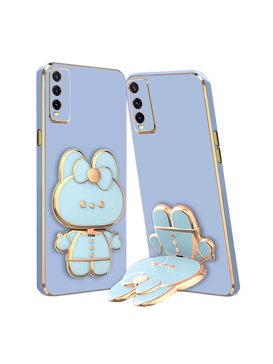 

Karwan Vivo Y20 3D Cat Back Case, Blue