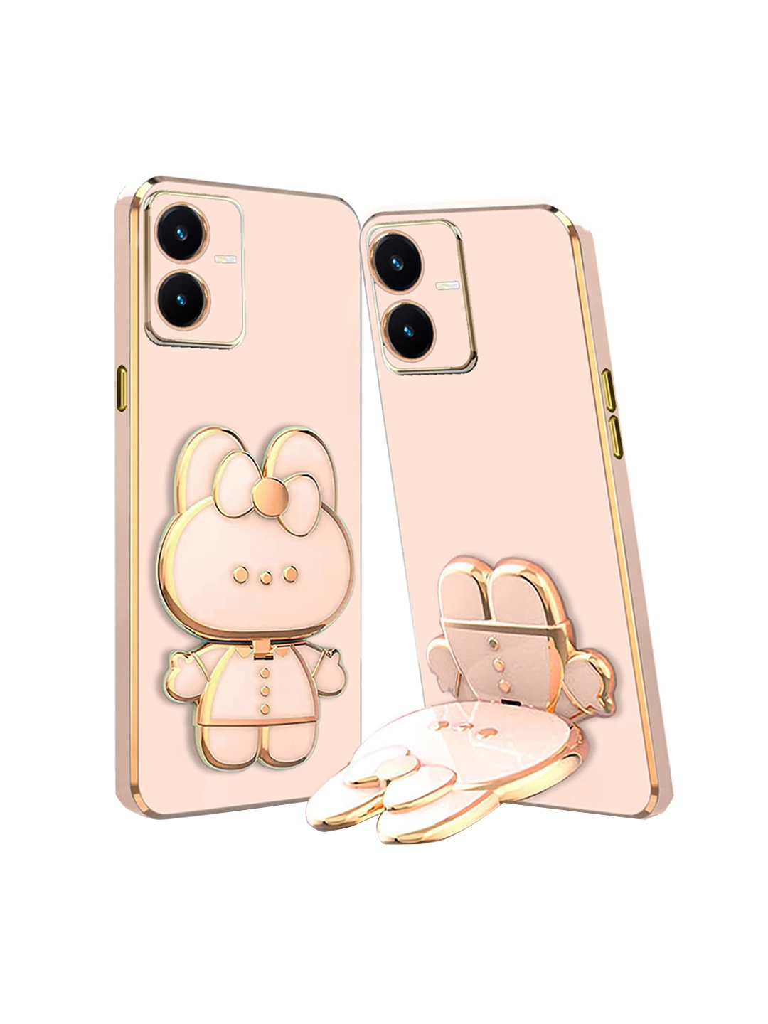 

Karwan Vivo Y22 3D Cat Back Case, Pink