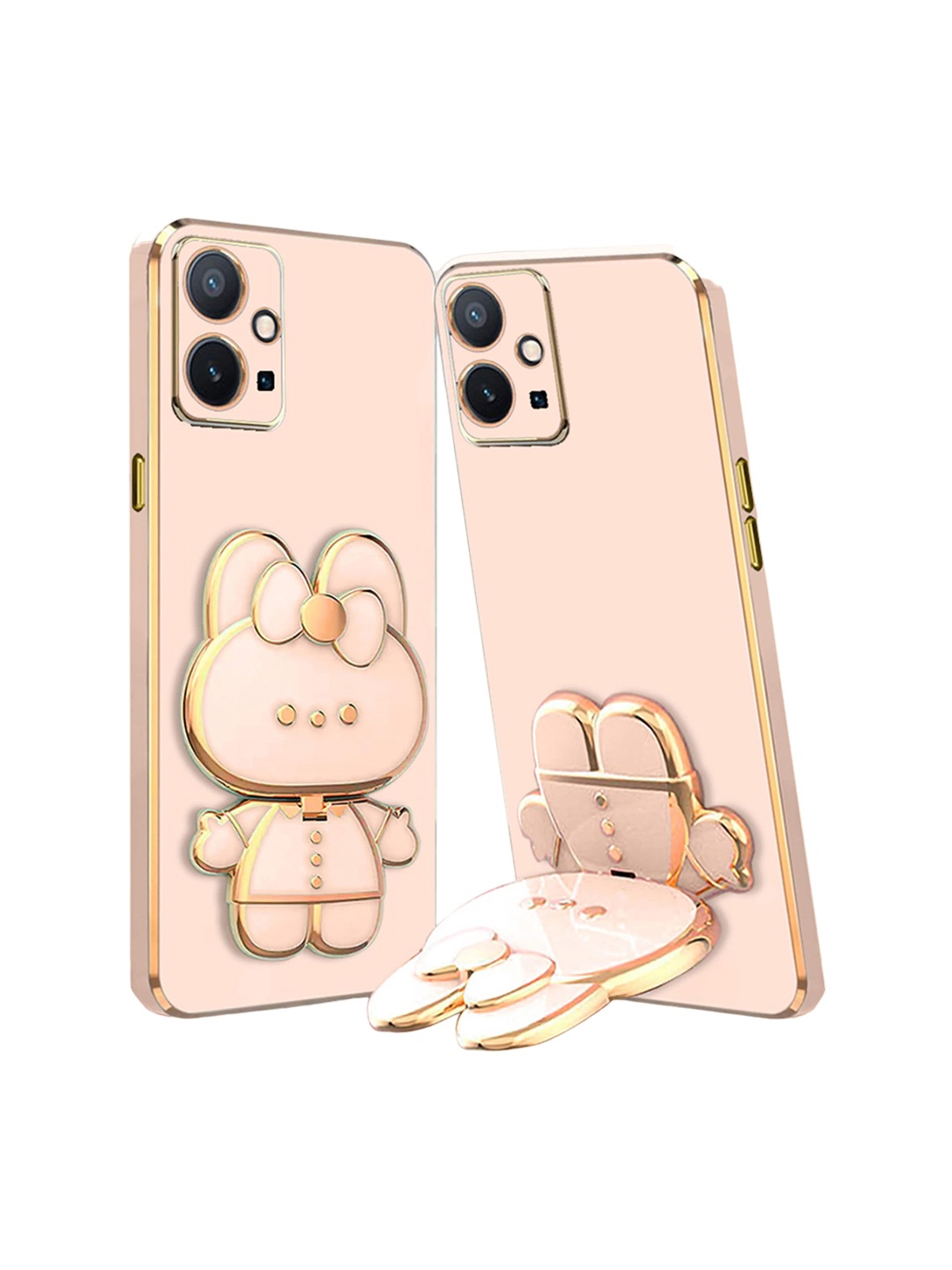 

Karwan Vivo T1 5G 3D Cat Back Case, Pink