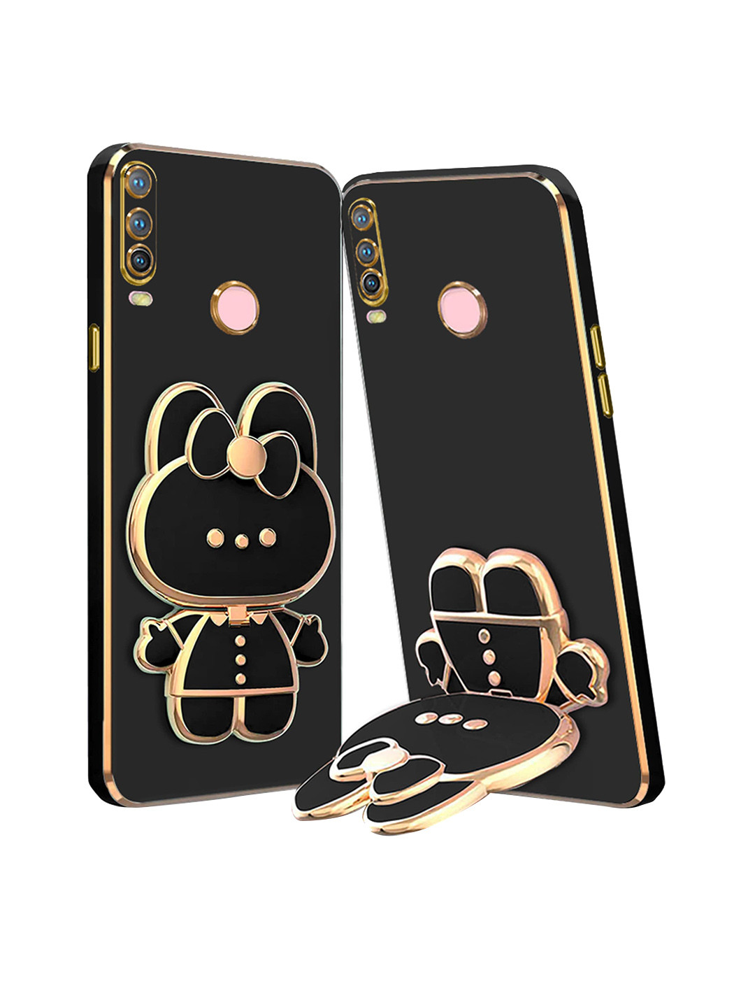 

Karwan Vivo Y15 3D Cat Back Case, Black