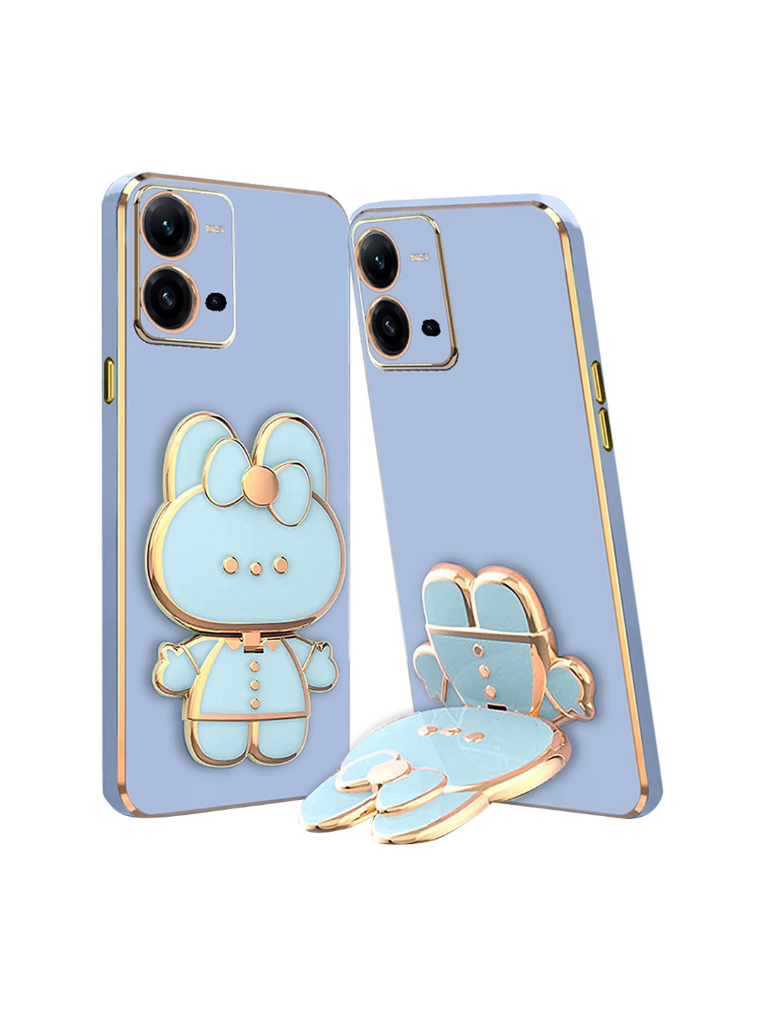 

Karwan Vivo Y35 3D Cat Back Case, Blue