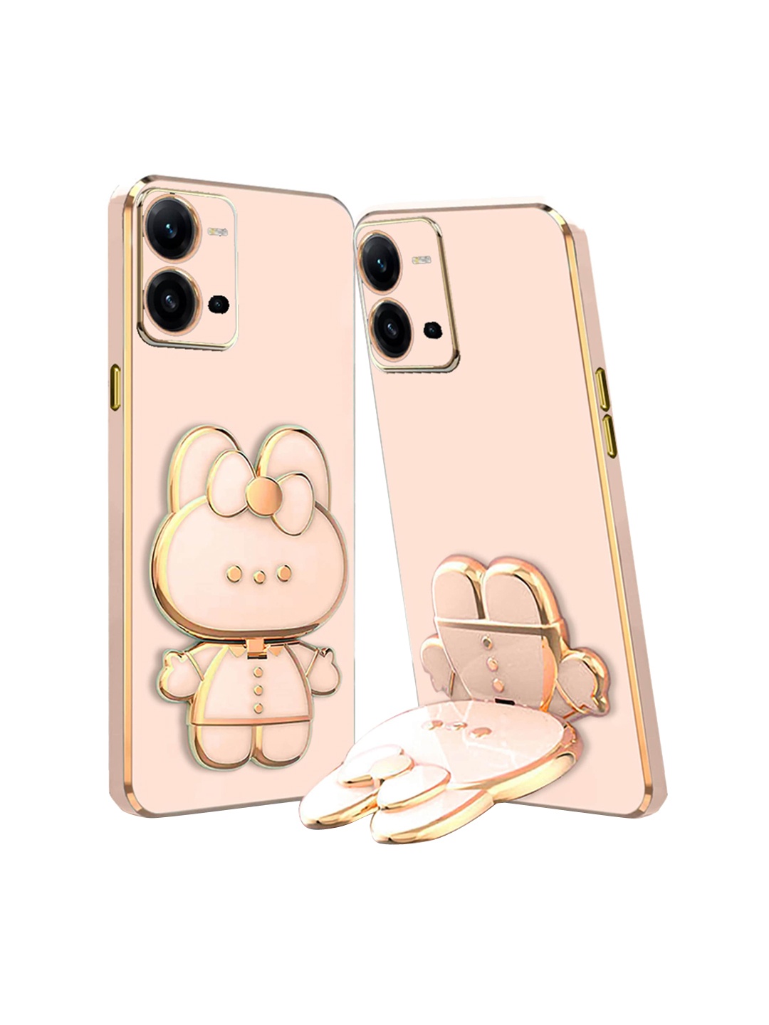 

Karwan Vivo Y35 3D Cat Back Case, Pink