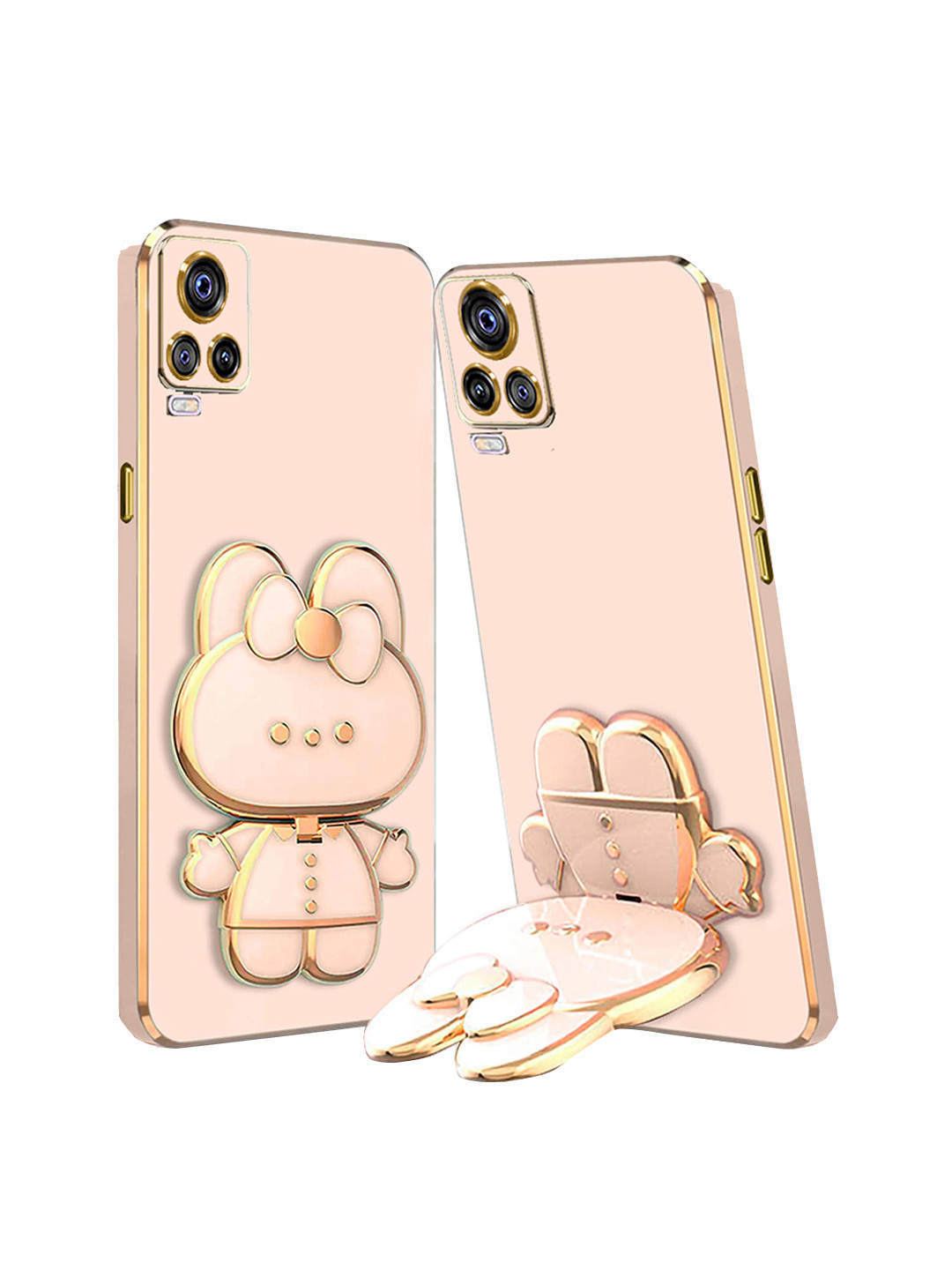 

Karwan Vivo V20 3D Cat Back Case, Pink