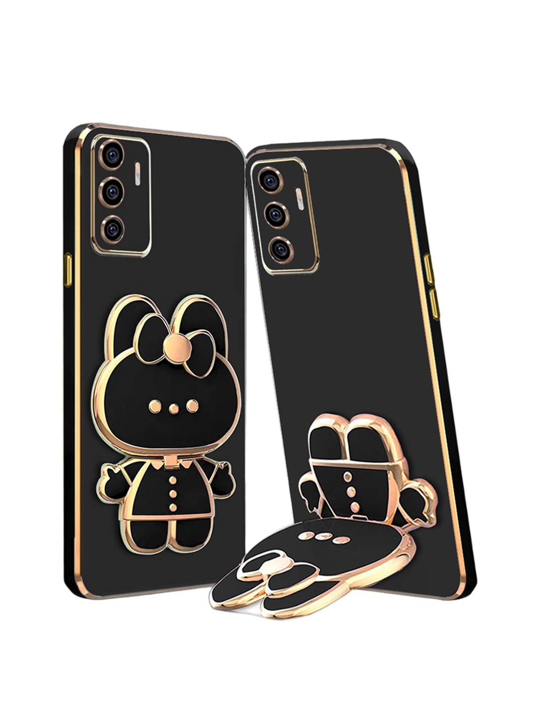 

Karwan Vivo V23E 5G 3D Cat Back Case, Black