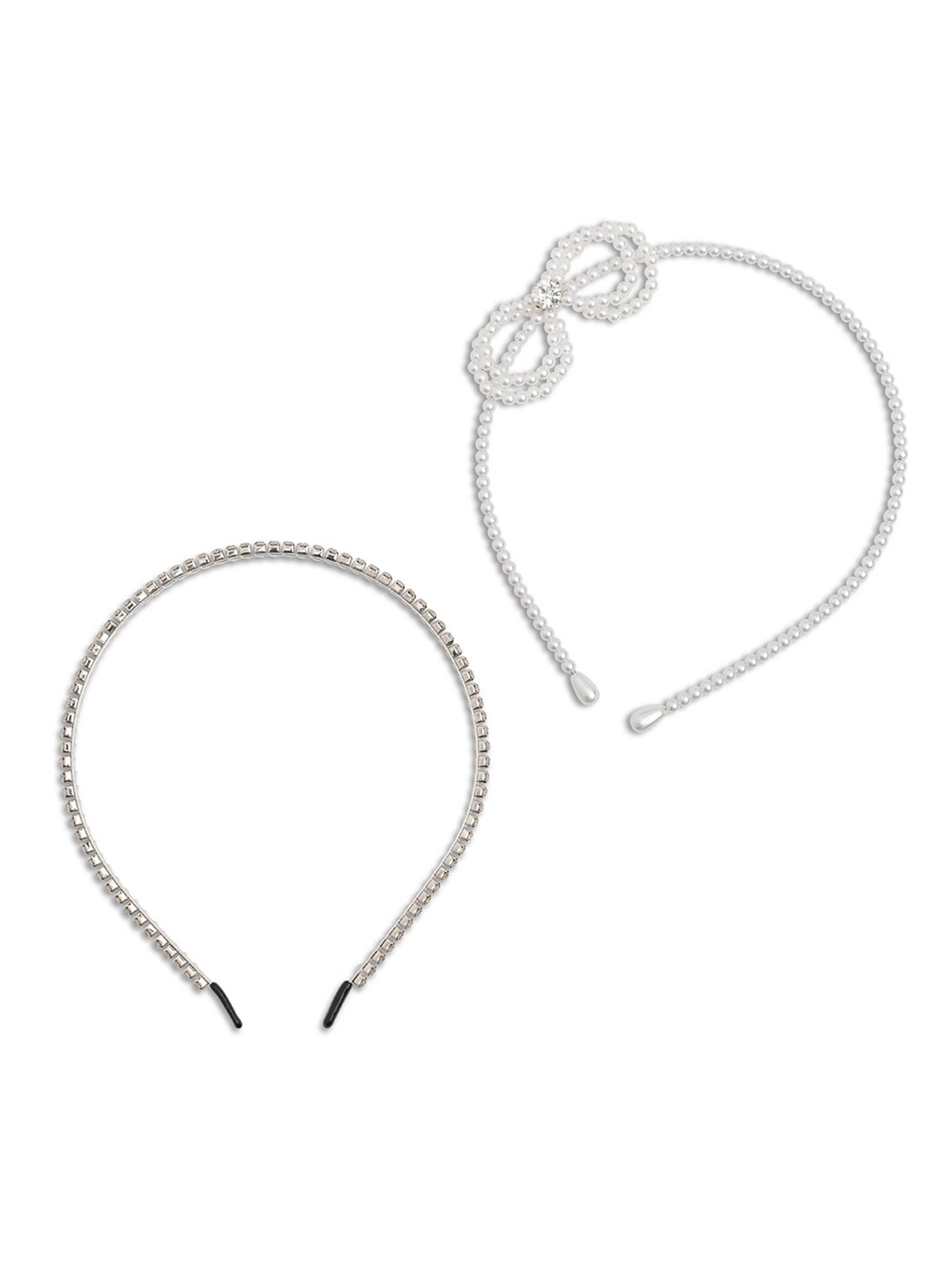 

ALDO Set of 2 Embellished Hairbands, Silver