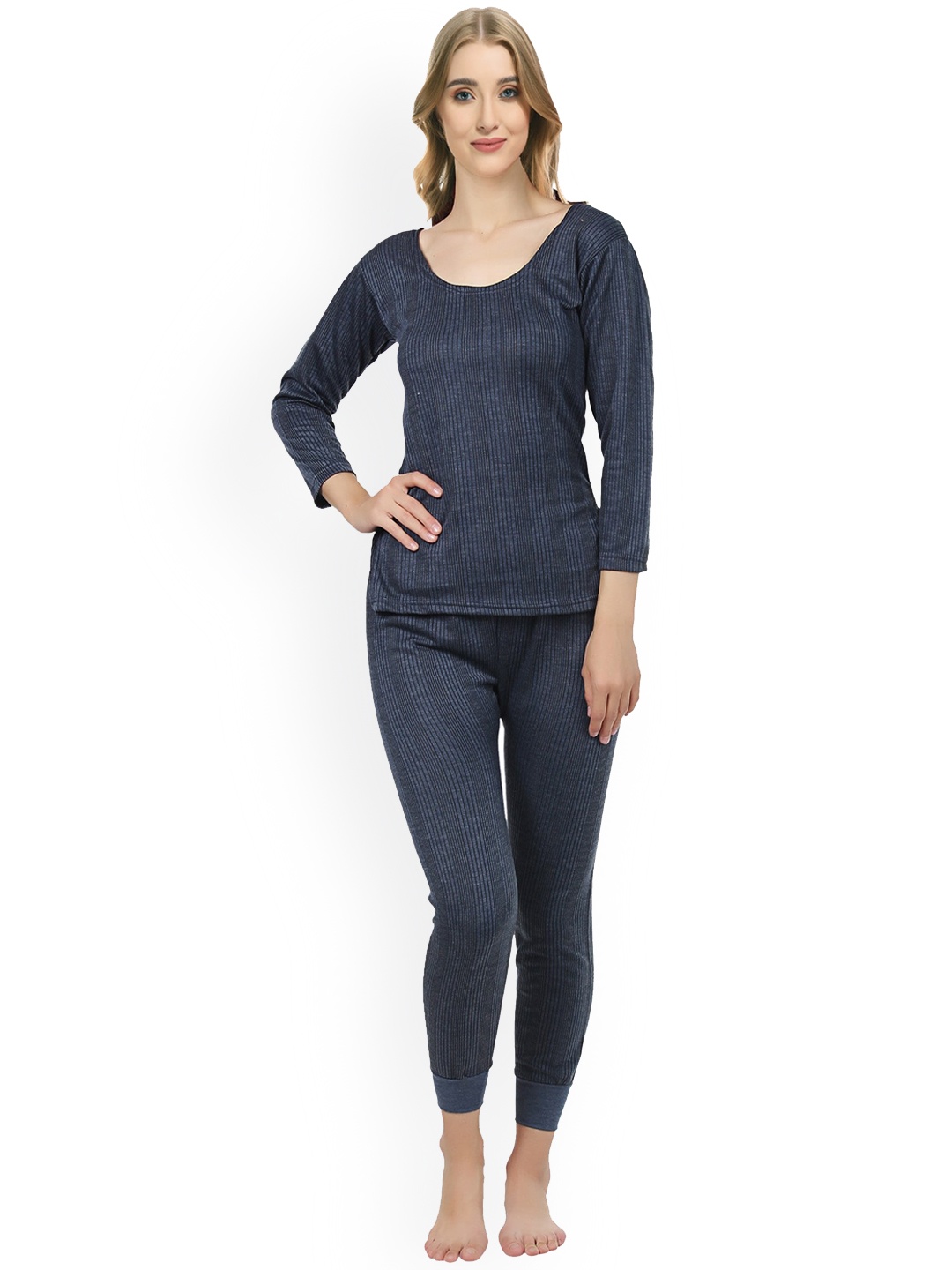 

Boleem Ribbed Acrylic Thermal Set, Blue