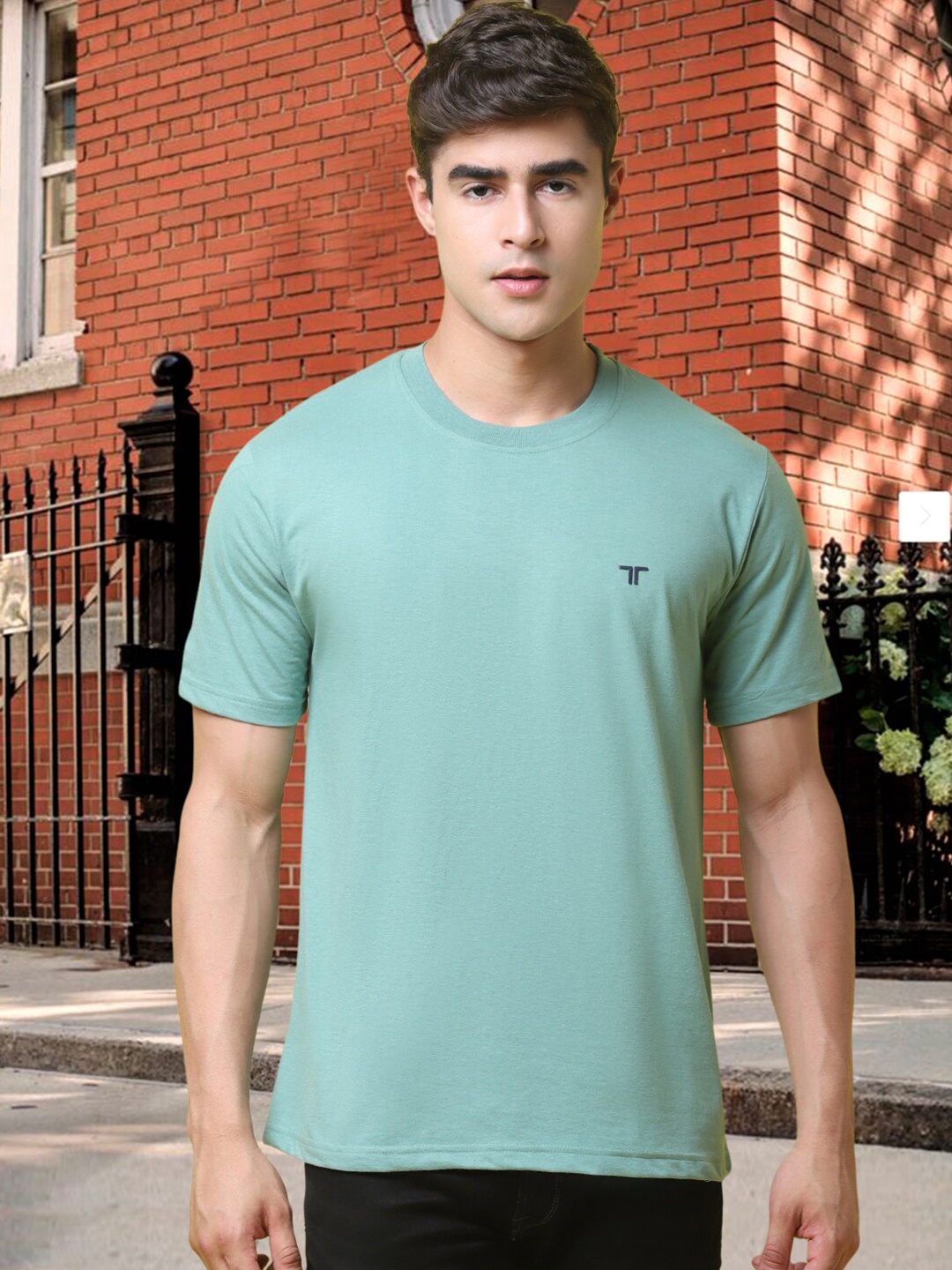 

Tee Projekt Round Neck Regular Fit T-shirt, Teal