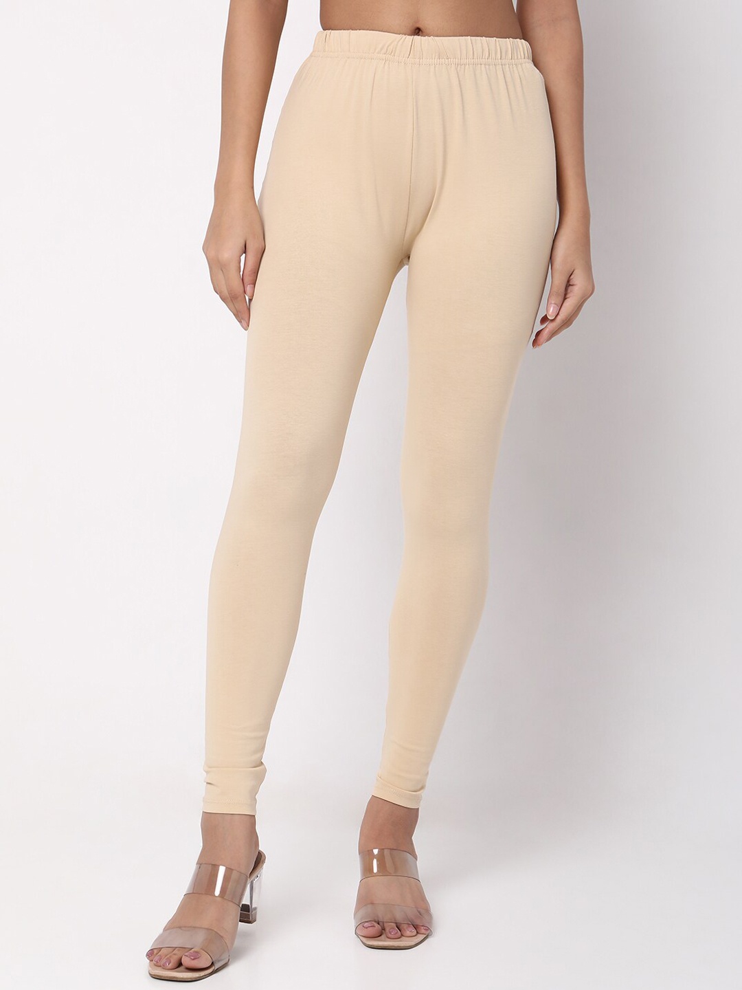 

Ethnicity High-Rise Ankle-Length Leggings, Cream