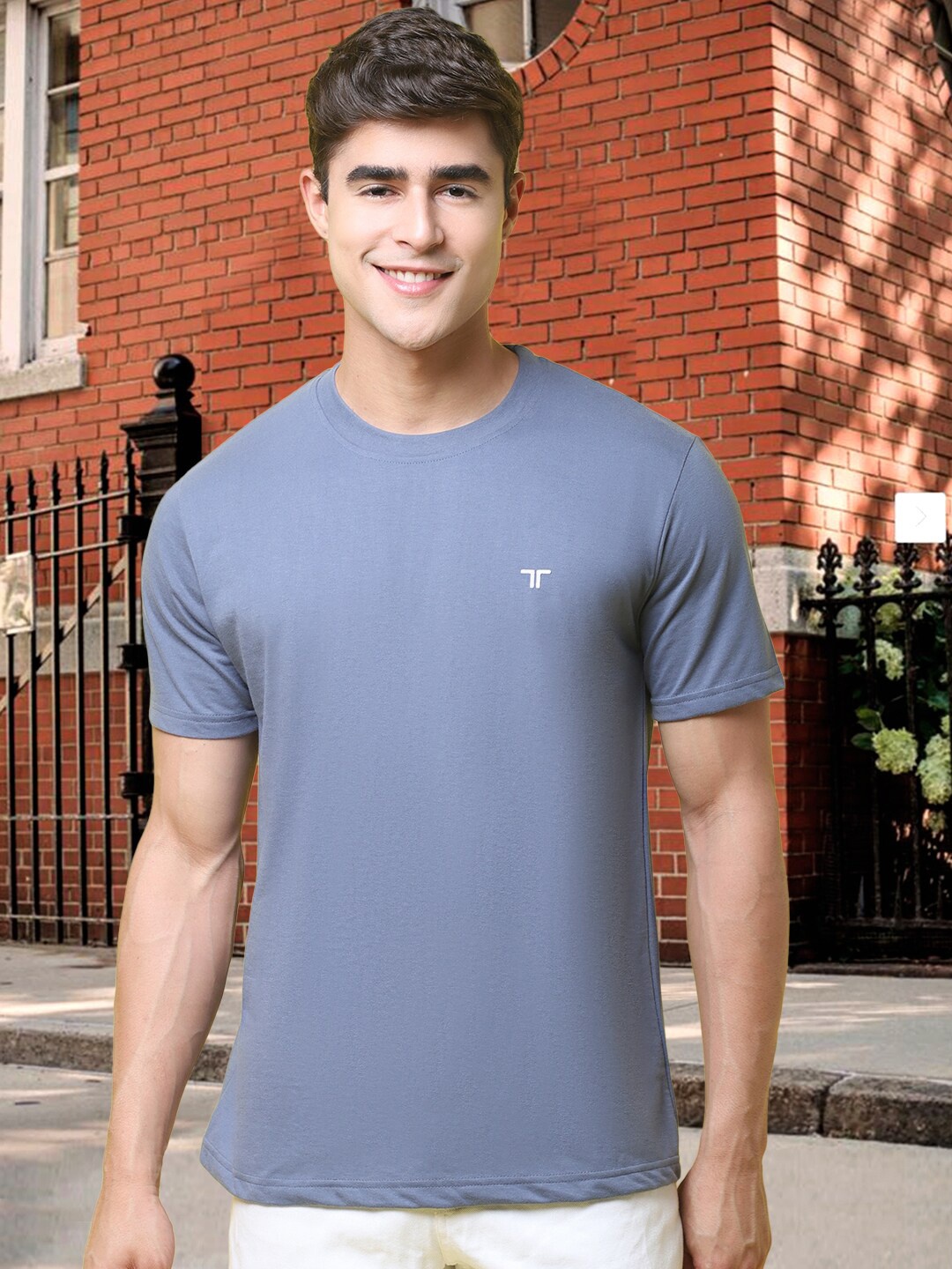 

Tee Projekt Round Neck Short Sleeves T-shirt, Grey