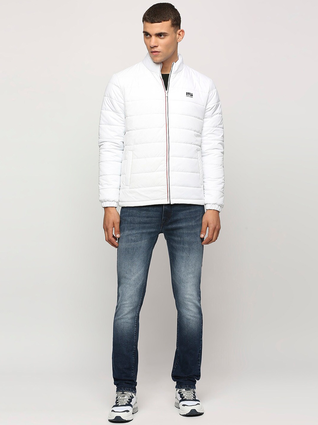 

Pepe Jeans Mock Collar Padded Jacket, White